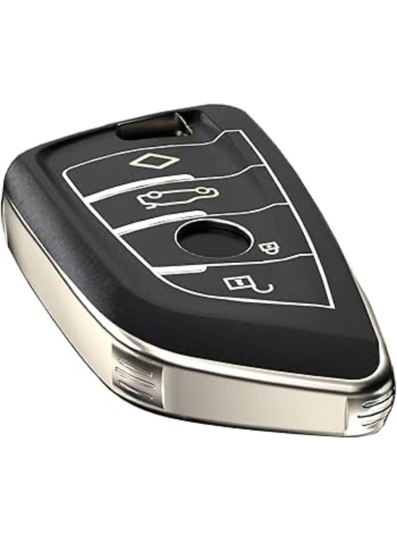 بي إم دبليو غطاء مفتاح سيارة مناسب لبي إم دبليو X1، X3، X5، X6، X7، 1، 3، 5، 6، 7، G20، G30، G11، F15، F16، G01، G02، F48، مصنوع من مادة TPU لحماية المفتاح من الخدوش والأوساخ. - Image 3